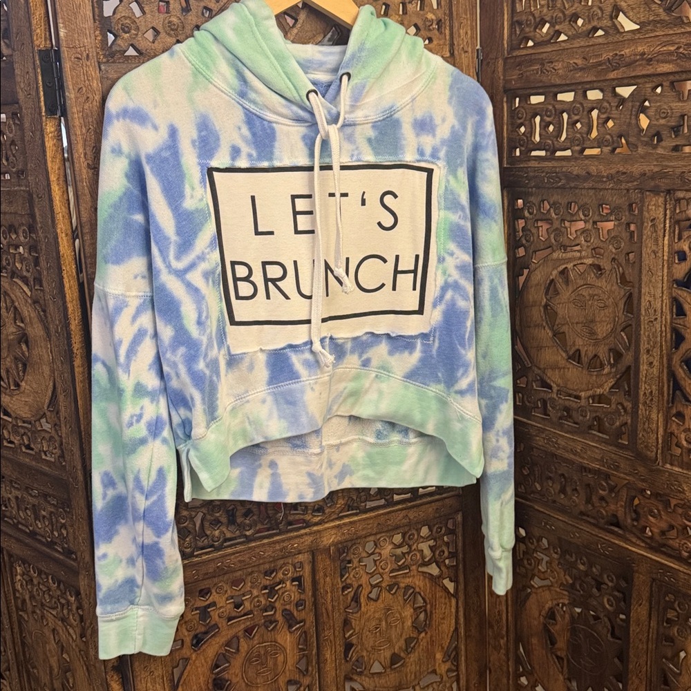 BLOOMWOOD handmade Upcycled Sweatshirt With Let’s brunch Graphic